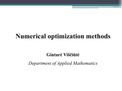 Optimization problem Local vs. global minimum