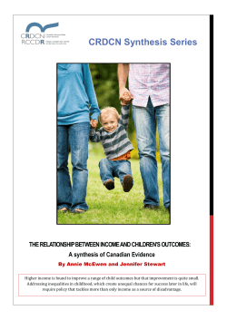 The Relationship between Income and Children`s Outcomes