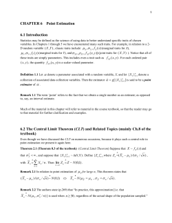 Chapter 6 Point Estimation