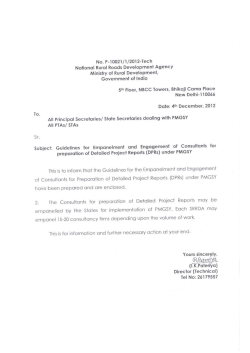 Guidelines for Empanelment and Engagement of