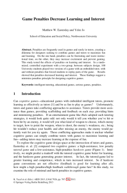 Game Penalties Decrease Learning and Interest