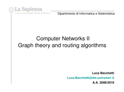 Computer Networks II Graph theory and routing algorithms