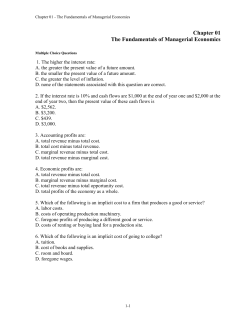 Chapter 01 The Fundamentals of Managerial