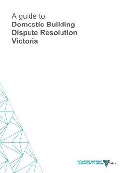 A guide to Domestic Building Dispute Resolution Victoria