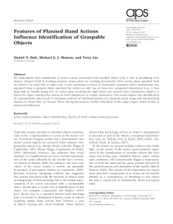 Features of planned actions influence identification of graspable