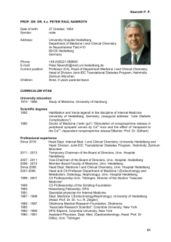 Nawroth P. P. 51 PROF. DR. DR. hc PETER PAUL