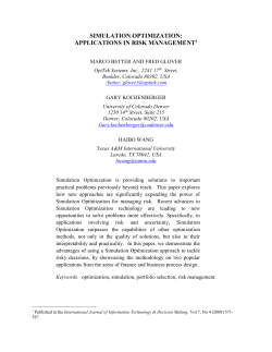 simulation optimization - University of Colorado Boulder