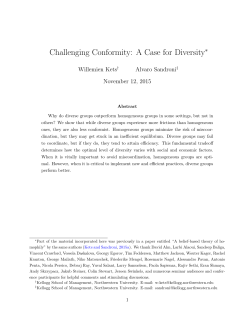 Challenging Conformity: A Case for Diversity
