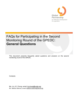 FAQs for Participating in the Second Monitoring Round of the