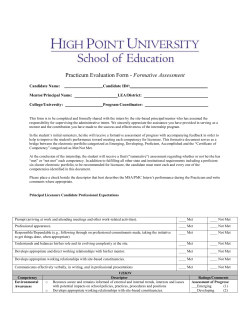 Practicum Evaluation-Formative Assessment