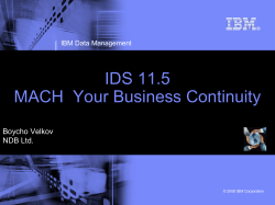 IDS High Availability