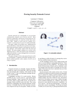 Proving Security Protocols Correct