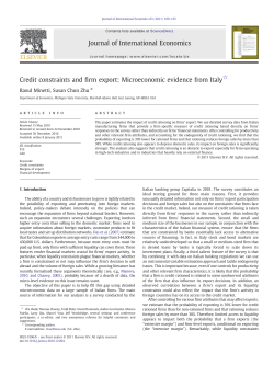 Credit constraints and firm export
