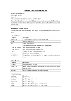 CSE581 Introduction to DBMS