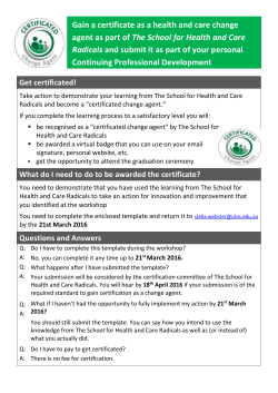 the certification form