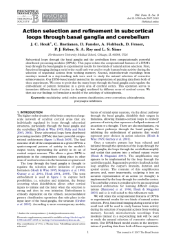 Action selection and refinement in subcortical loops through basal
