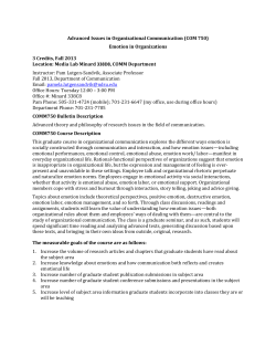 Emotions in Organizations