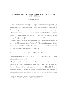 AN INNER PRODUCT THAT MAKES A SET OF VECTORS