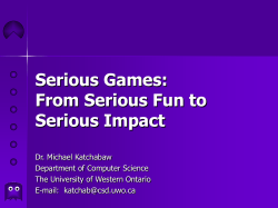 Serious Games - Computer Science