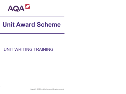 Unit Award Scheme