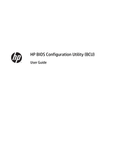 HP BIOS Configuration Utility (BCU)