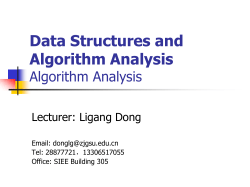 Data Structures and Algorithm Analysis