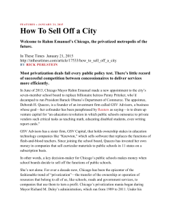 Rahm How to Sell a City VENTRA