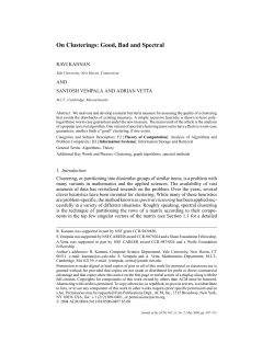 On Clusterings: Good, Bad and Spectral