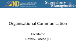 Communication May 2017