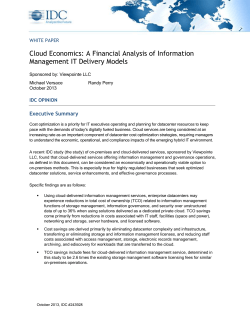 Cloud Economics: A Financial Analysis of Information Management