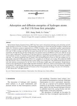 Adsorption and diffusion energetics of hydrogen atoms on Fe(1 1 0
