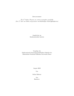 The L&sup2;-Stokes Theorem on certain incomplete manifolds