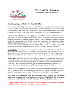 February Format: Shamble Rules - Club at Apple Mountain Golf Resort