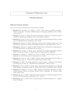 Complete Publication List - CSE