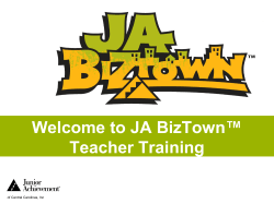 JA BizTown Curriculum Guide