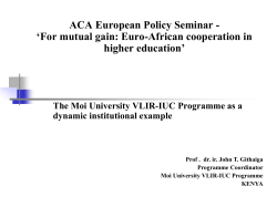 John T. Githaiga - Academic Cooperation Association