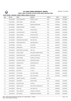 result sheet - Madhya Pradesh Bhoj Open University