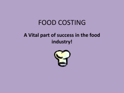 FOOD COSTING