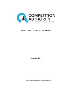 predatory conduct guidelines