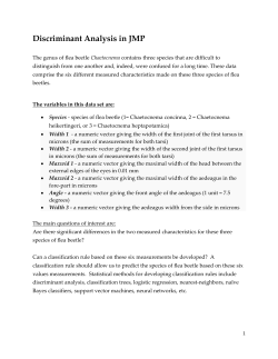 Discriminant Analysis in JMP