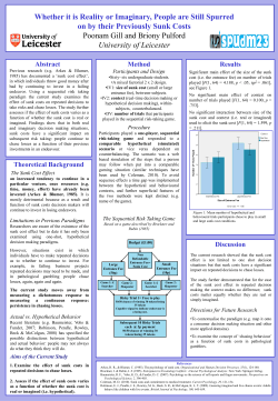size of sunk cost - University of Leicester