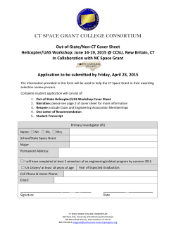 Out-of-State/Non-CT Cover Sheet Helicopter/UAS Workshop: June