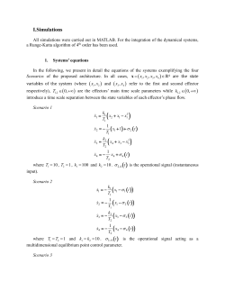 Simulations All simulations were carried out in MATLAB. For the