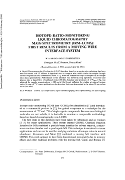 isotope-ratio-monitoring liquid chromatography first results from a