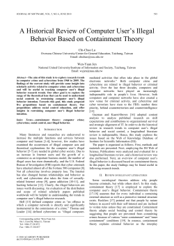 A Historical Review of Computer User`s Illegal Behavior Based on