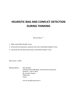 heuristic bias and conflict detection during thinking