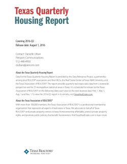 2016-Q2 Texas Quarterly Housing Report