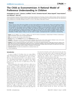 The Child as Econometrician: A Rational Model of Preference