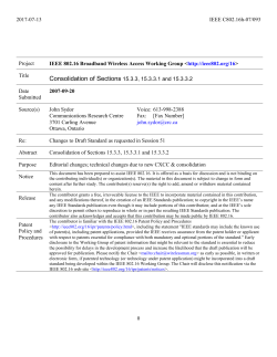 John Sydor - IEEE 802.16 Working Group on Broadband Wireless