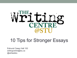 10 Tips for Stronger Essays